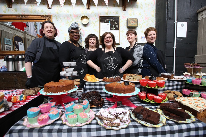 WI members at a cake stall at the BBC 6 Music Festival 2020