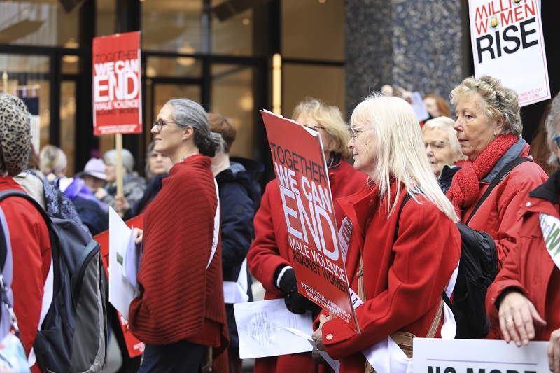 Women attending the Million Women Rise March in London